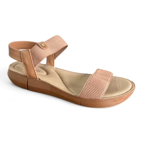 Sandália Feminina Elástico Canelado Confortável Modare