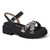 Sandália Papete Casual Feminina Fivela Tira Strass Vizzano