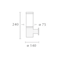 Aplique farol exterior pared cilindro en internet