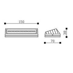 Aplique pared exterior led Rampa grande - Tirenti
