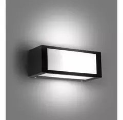 LUZ EXTERIOR:40311N APLIQUE E27 TRIDIMENSIONAL NEGRO - LUZ EXTERIOR - 40311