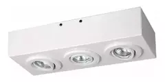 FERRO:P-390 PLAFON VALENCIA 3XGU10 150X400X80 BL - FERROLUX - P-390BLA