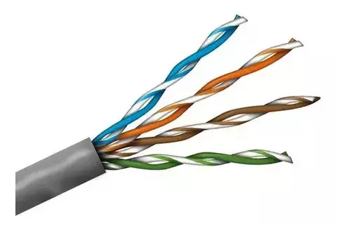CABLE UTP 4PS CAT.5E X METRO P/RED.INTERIOR.GRIS -