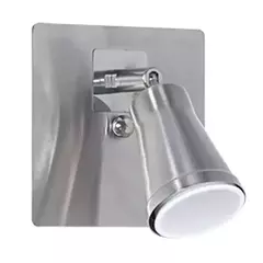 Aplique pared dublin 1 luz acero - comprar online