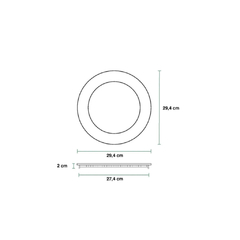 Embutido led circular 24w luz calida - Tirenti