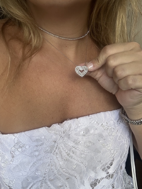 Colar Coração Pizza