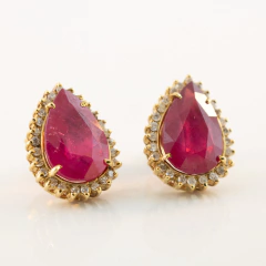 Brinco em Ouro Amarelo e Diamante - Cod. B20138