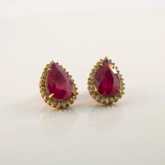 Brinco em Ouro Amarelo e Diamante - Cod. B20138