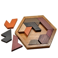 Tangram tetris quebra-cabeça de madeira 3d colorido - planet sensorial - Jogos Sensoriais, Jogos pedagógicos e Educacionais