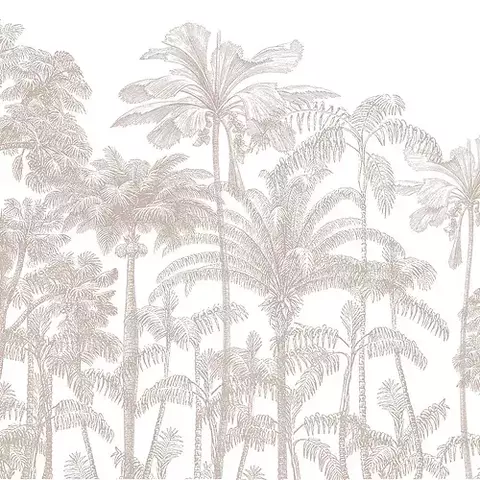 Painel de Parede Celulose Sketch Tropical Tropical Rosê