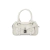 BOLSA PEQUENA EM COURO OFF WHITE COM CADEADO DECORATIVO