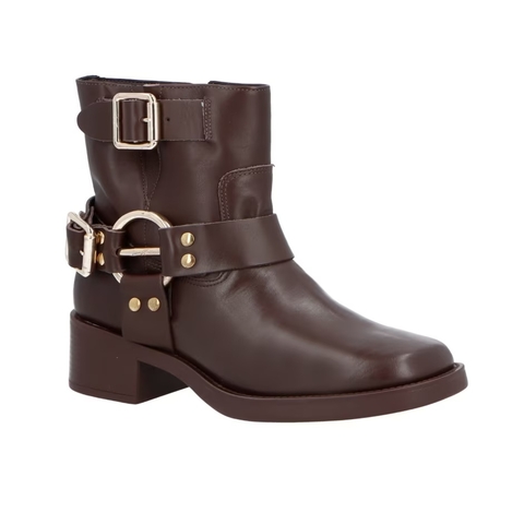 BOTA CANO BAIXO ARO E FIVELAS COFFEE