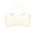 BOLSA GRANDE EM COURO OFF WHITE COM CADEADO DECORATIVO E ALÇA CROSSBODY - Dona Santa