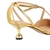 Imagem do SCARPIN SALTO MÉDIO BICOLOR DEBRUM DOURADO