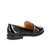 MOCASSIM CLÁSSICO FIVELA CRISTAL VERNIZ PRETO na internet