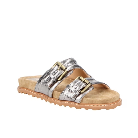 SANDÁLIA PAPETE TIRAS FIVELA DUPLA CHUMBO