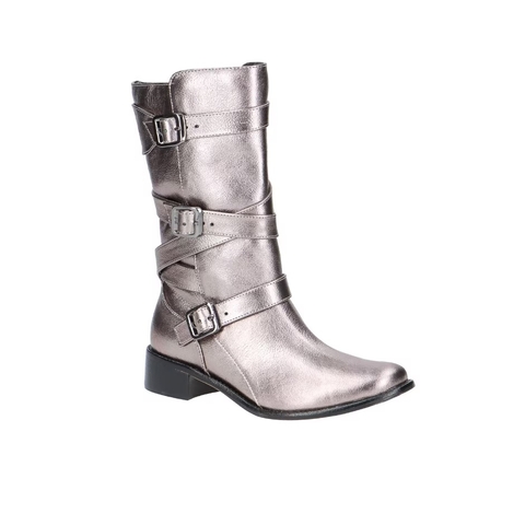 BOTA CANO MÉDIO COM FIVELAS TITÂNIO