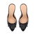 SANDÁLIA MULE PEEP TOE SALTO ALTO PRETA - Dona Santa
