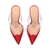 SCARPIN MULE SALTO ALTO VINIL VERMELHO - Dona Santa