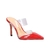 SCARPIN MULE SALTO ALTO VINIL VERMELHO