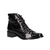 BOTA CANO CURTO AMARRAÇÃO VERNIZ PRETO