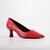 SCARPIN VERMELHO SALTO BAIXO COURO - comprar online