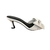 MULE OFF WHITE SALTO TAÇA MÉDIO COURO - comprar online
