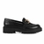 Loafer Preto Bridão Tratorado Couro