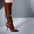 BOTA CANO ALTO SALTO ALTO CROCO CHOCOLATE