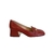 MOCASSIM SALTO MÉDIO VERMELHO JASPER - comprar online