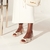 SANDÁLIA DE SALTO BAIXO EM COURO OFF WHITE COM TELA - comprar online