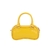 BOLSA PEQUENA EM COURO AMARELO HONEY COM CADEADO DECORATIVO - Dona Santa