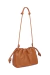 Imagem do BOLSA SLOUCH MÉDIA COM ALÇA DE CORRENTES EM COURO CARAMELO