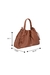BOLSA COM FECHAMENTO POR NÓS E ALÇA DE MÃO E CROSSBODY EM COURO CASTANHO GRANDE - comprar online