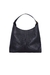 BOLSA HOBO EM COURO PRETO MÉDIA - Dona Santa