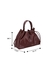 BOLSA COM FECHAMENTO POR NÓS E ALÇA DE MÃO E CROSSBODY EM COURO CAFÉ GRANDE - comprar online