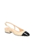 SCARPIN SLINGBACK EM COURO BEGE NATA COM SALTO BLOCO BAIXO - comprar online