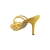 MULE SALTO ALTO AMARELO HONEY - Dona Santa
