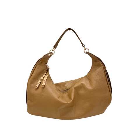 BOLSA HOBO CARAMELO EM COURO