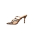 MULE SALTO ALTO EM COURO ANIMAL PRINT - Dona Santa