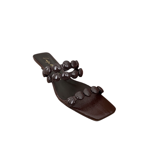 MULE ANABELA EM COURO CAFÉ - comprar online