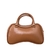 BOLSA GRANDE EM COURO CARAMELO COM CADEADO DECORATIVO E ALÇA CROSSBODY - loja online
