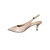 SCARPIN SLINGBACK DE BICO DRAPEADO EM COURO CARAMELO E SALTO MÉDIO FINO na internet