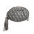 BOLSA REDONDA PEQUENA EM COURO CINZA - comprar online