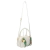 BOLSA PEQUENA EM COURO OFF WHITE COM CHARMS - Dona Santa