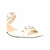 Imagem do MULE DE SALTO BAIXO EM VERNIZ OFF WHITE COM ILHOSES