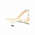MULE DE SALTO BAIXO EM VERNIZ OFF WHITE COM ILHOSES - Dona Santa