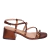 SANDÁLIA SALTO BAIXO METALIZADO BROWN - comprar online