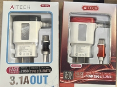 Cargador Aitech 3.1A tipo C