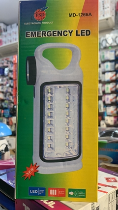 lampara de emergencia de 16 led recargable c/lintena